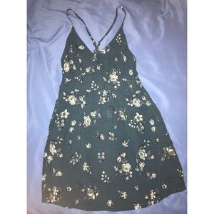 American eagle mini blue floral criss cross dress